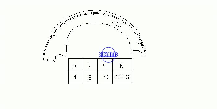Ford EXPEDITION F-150 HERITAGE F250 PICKUP Lincoln BLACKWOOD MARK NAVIGATOR Sapatas de freio de tambor do Town Car FMSI: 1517-S752 OEM: F85Z-2648-AA, OK-BS209